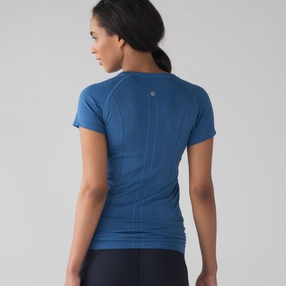 Lululemon Swiftly Tech Short Sleeve Crew Royal Blue Size 6 - Picture 4 of 6